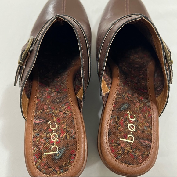 B.O.C Platform Chuncky Wedge Mule Medium Brown Buckle Clogs Slide Shoes Size 11 - Picture 14 of 16